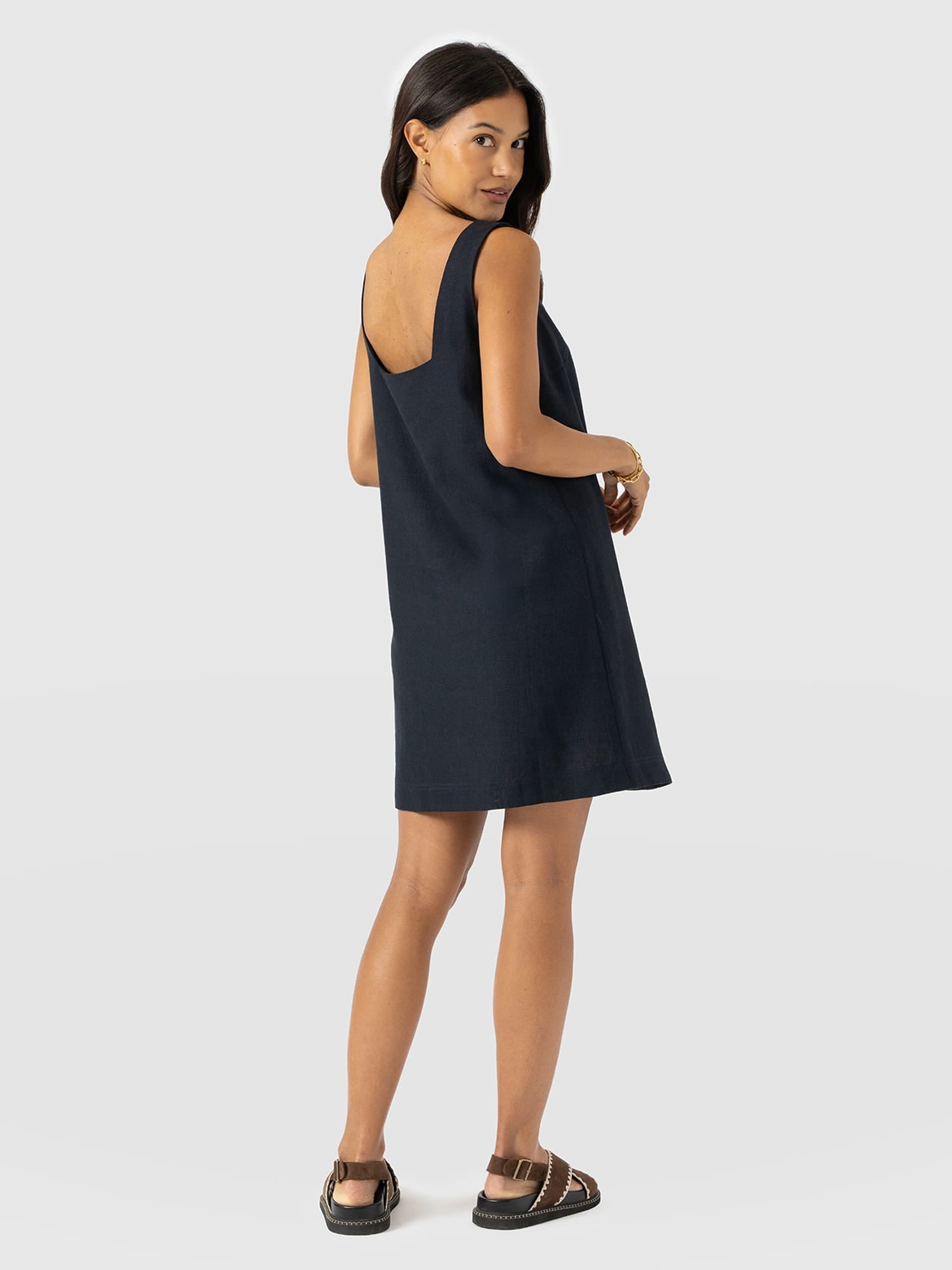 Corinne Linen Cami Dress - Navy - Women's Dresses | Saint + Sofia® EU