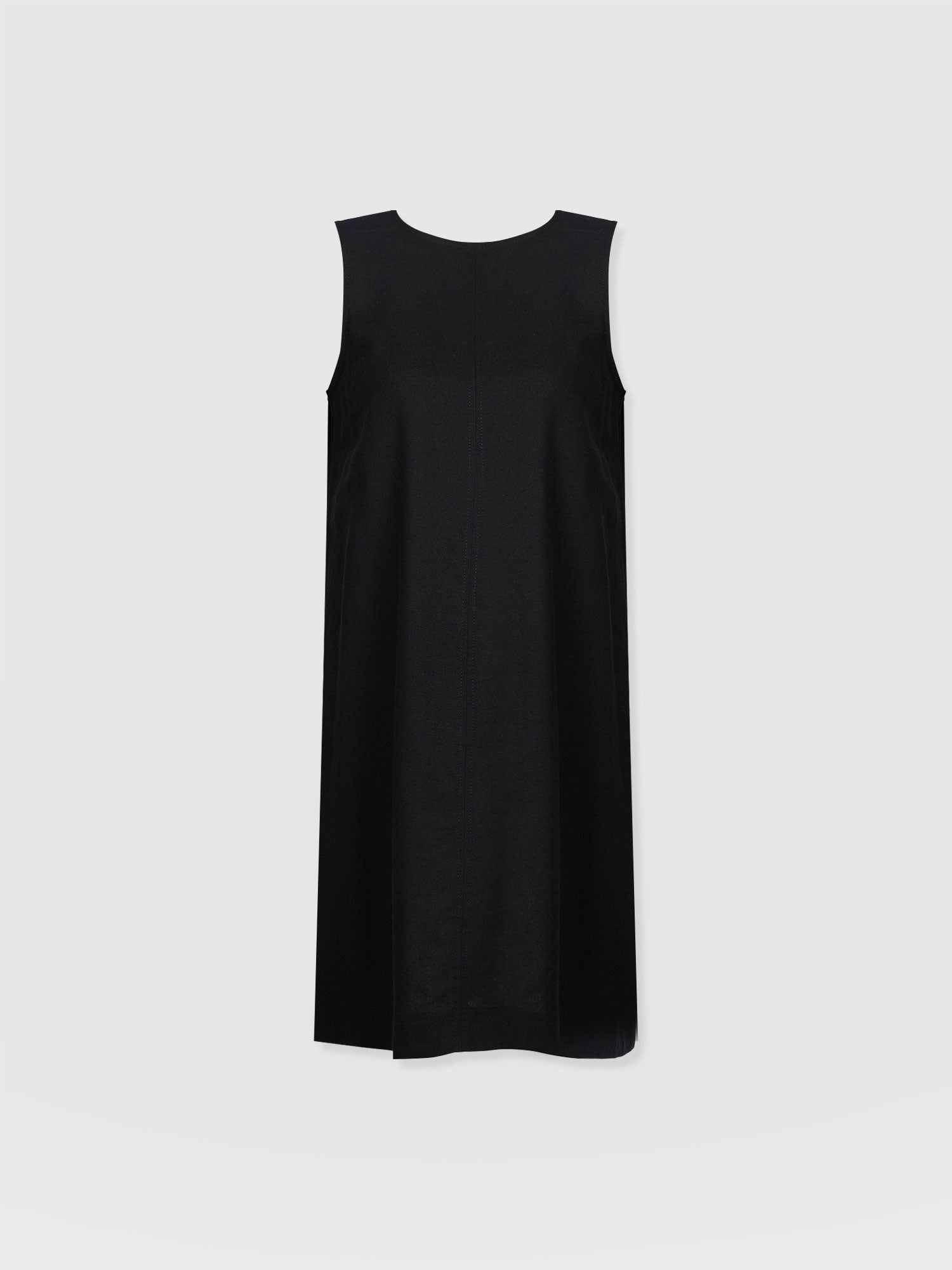 Corinne Linen Shift Dress - Black - Women's Dresses | Saint and Sofia® EU