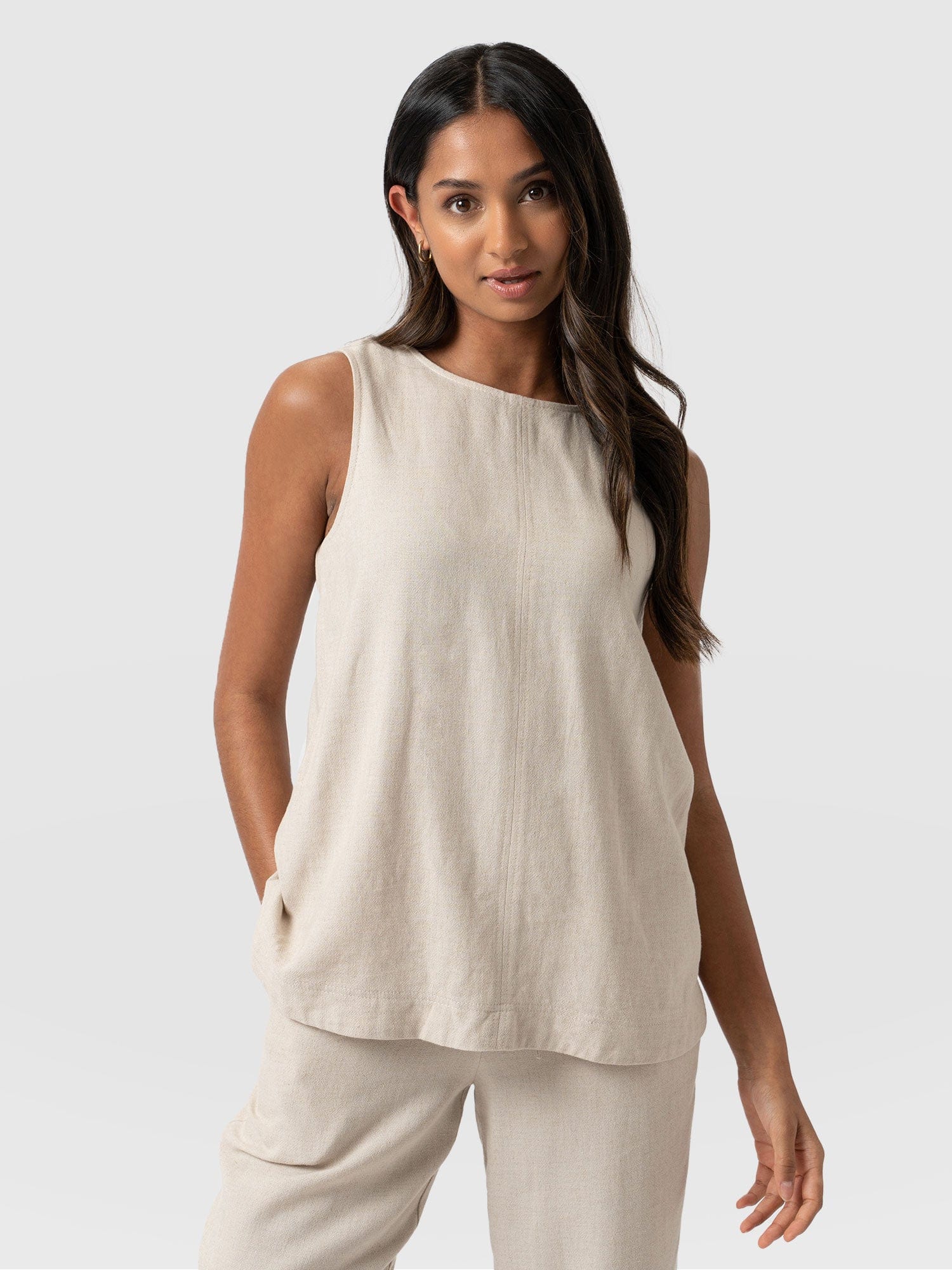 Corinne Tunic Oatmeal - Women's Tops | Saint + Sofia® EU