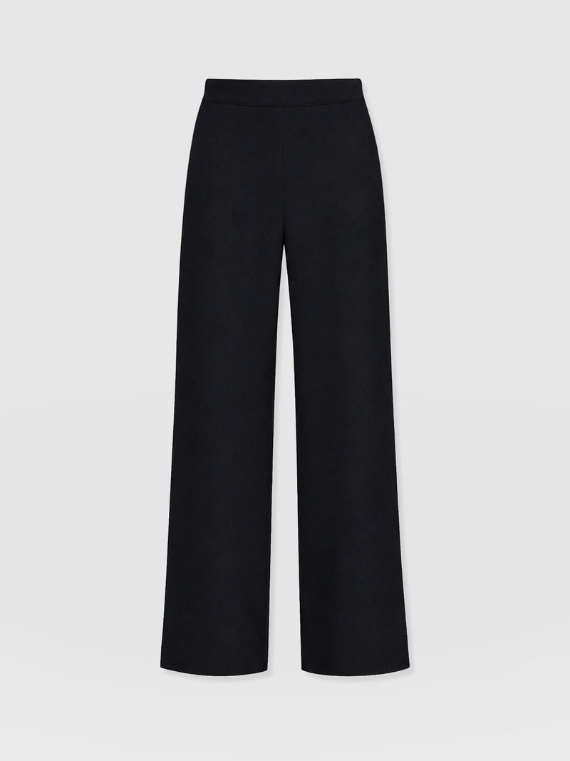 Corinne Wide Leg Linen Pant - Black - Women's Trousers | Saint and Sofia® EU