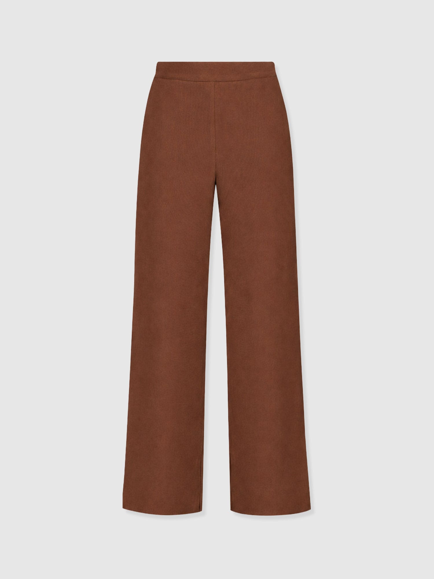 Corinne Wide Leg Linen Pant - Russet Brown - Women's Trousers | Saint + Sofia® EU