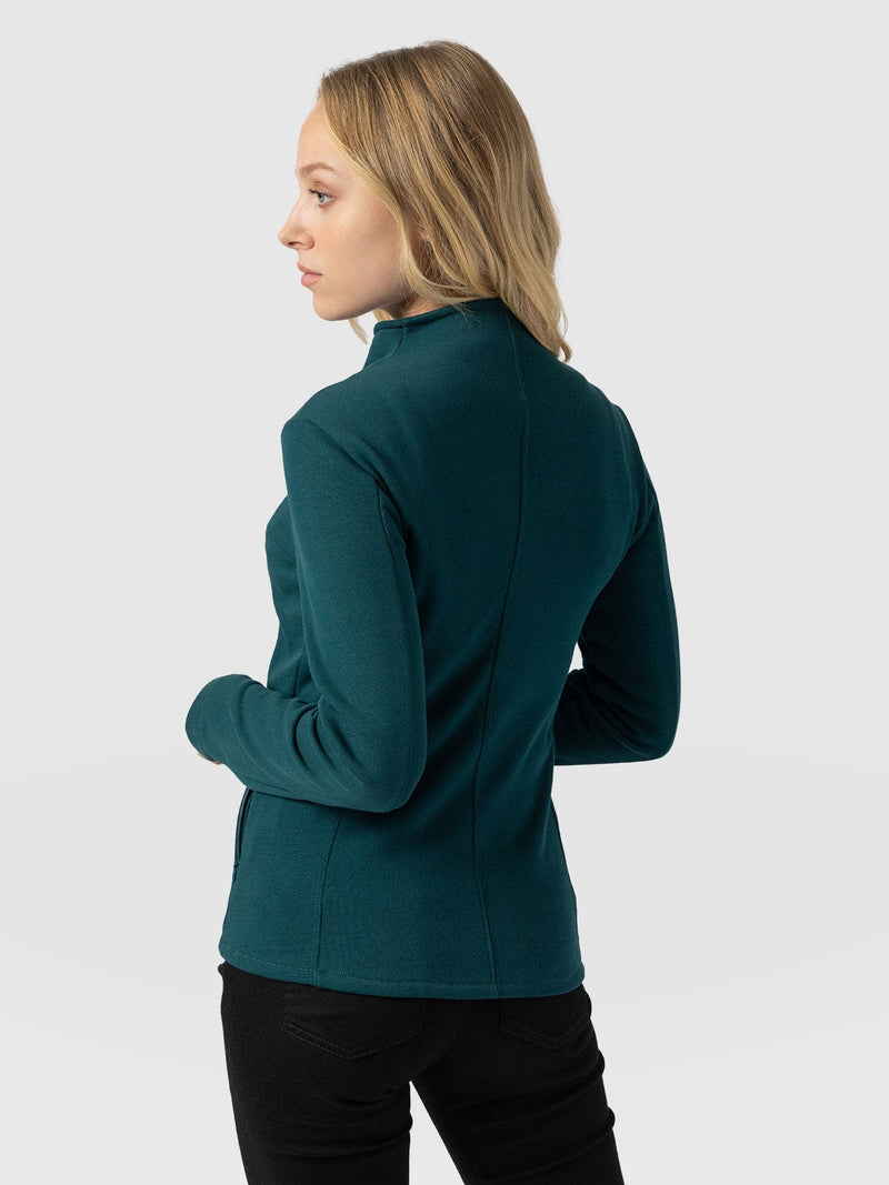 Cotton Biker Jacket Teal - Women's Jackets | Saint + Sofia® EU