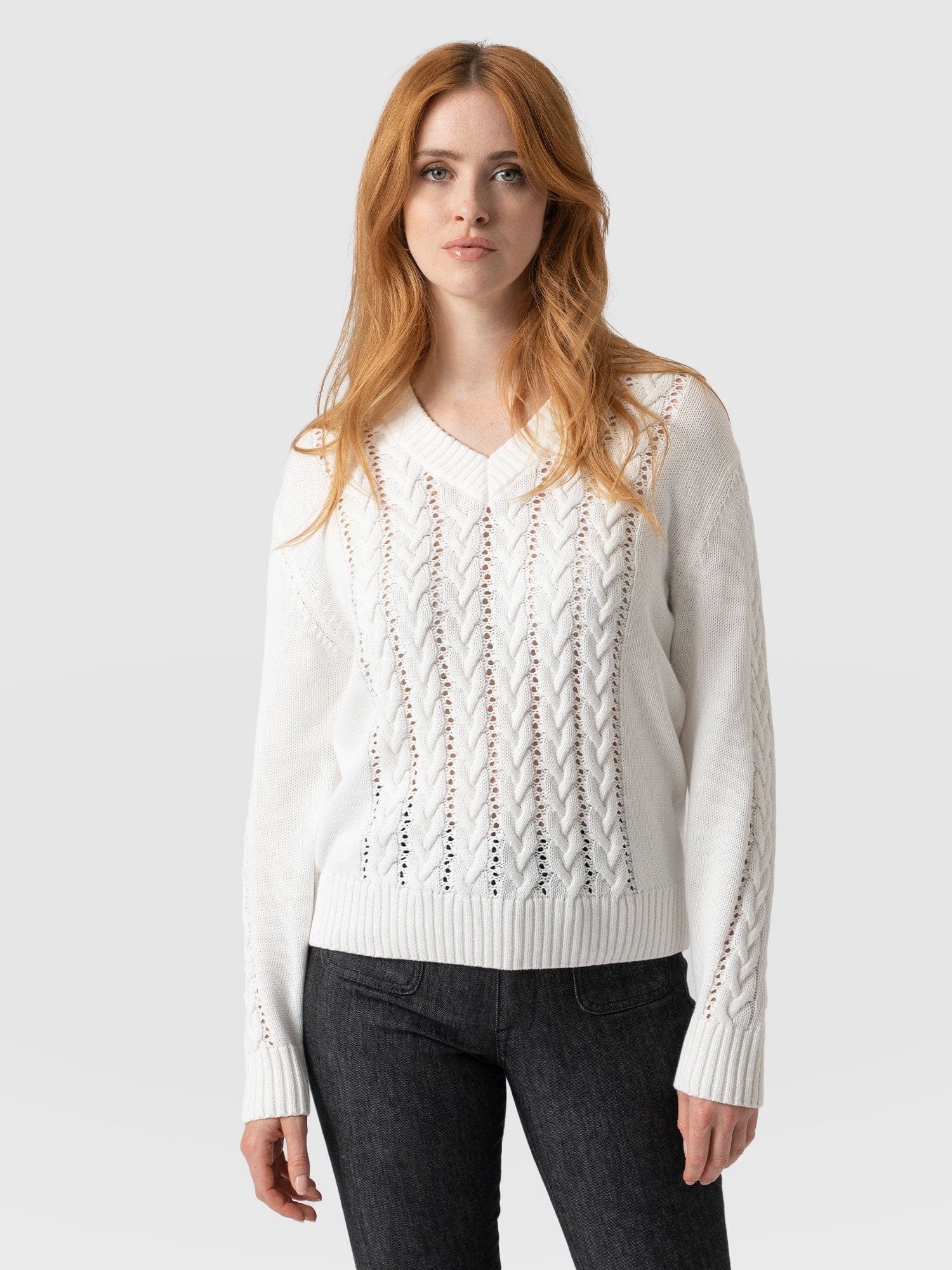 Cable knit outlet cotton jumper