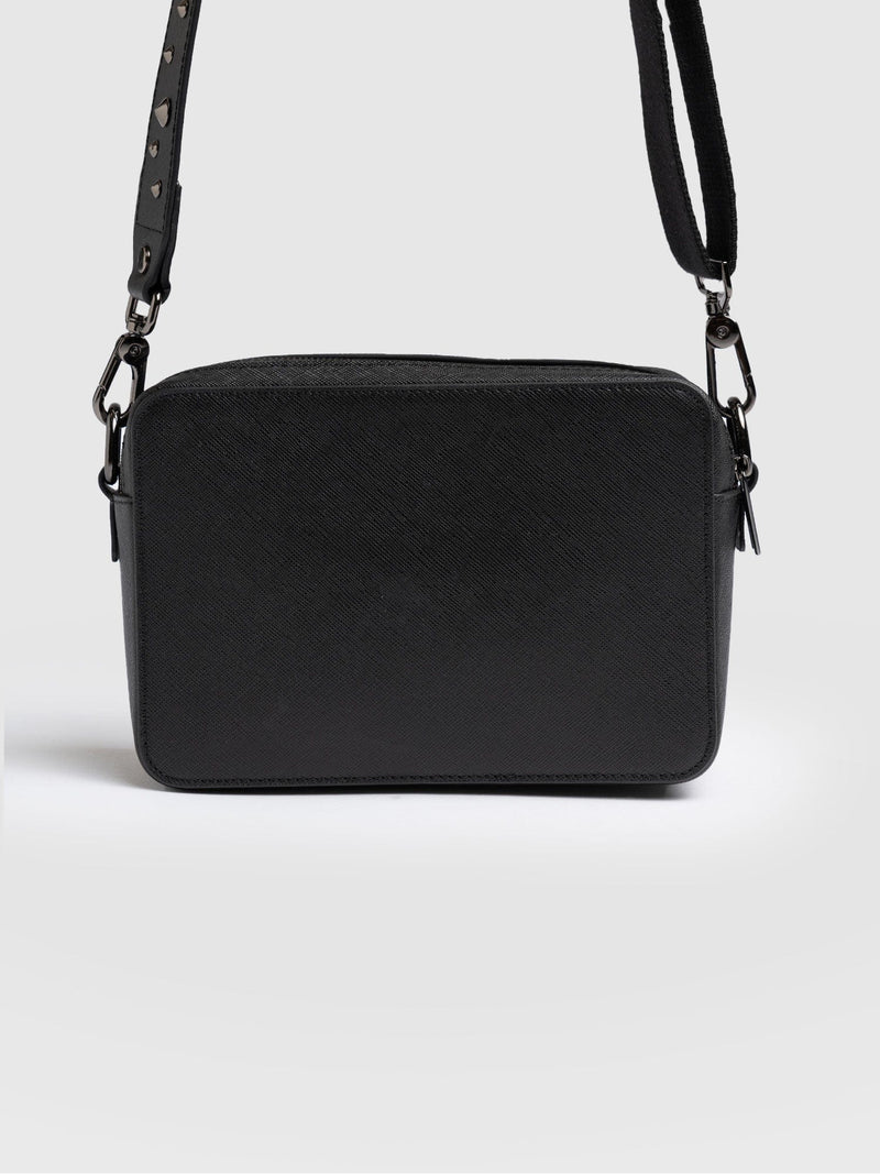 Cross Body Bag Black Studded - Women's Cross Body Bag | Saint + Sofia® EU