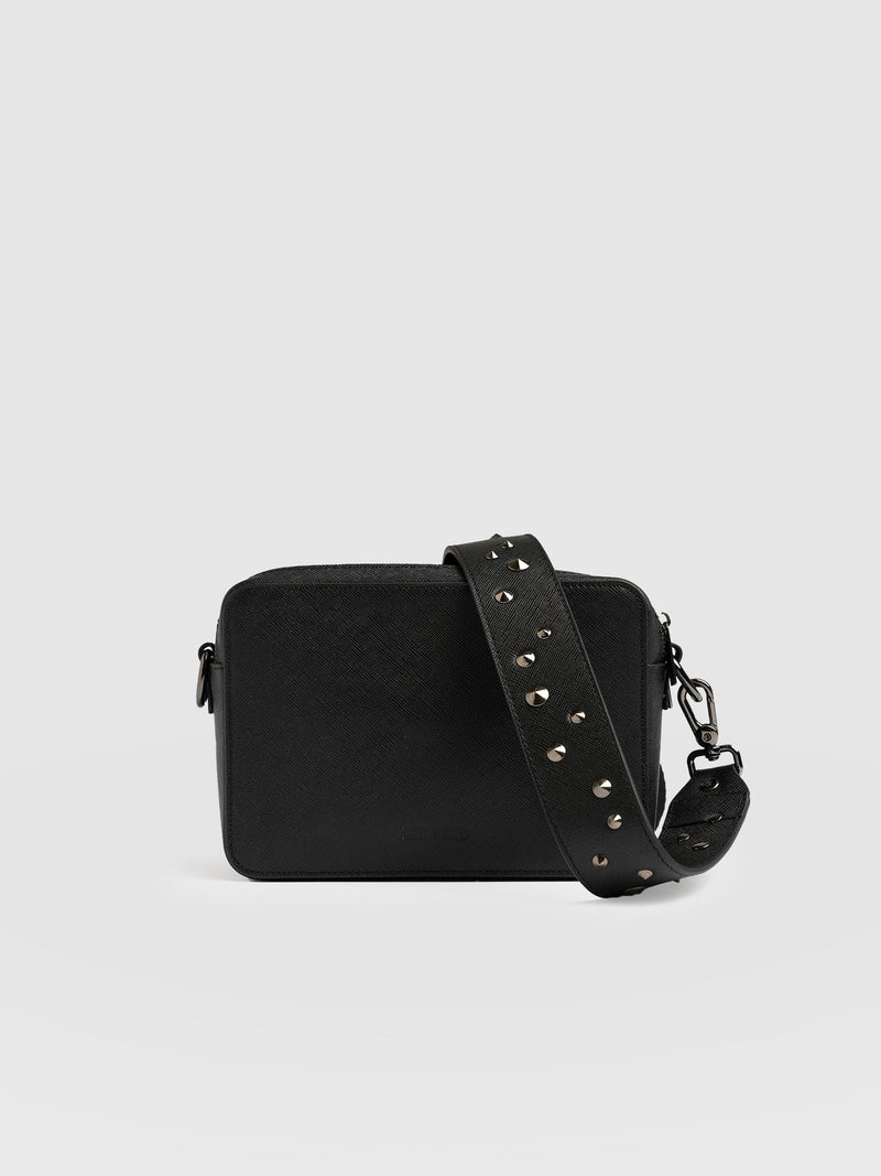 Cross Body Bag Black Studded - Women's Cross Body Bag | Saint + Sofia® EU