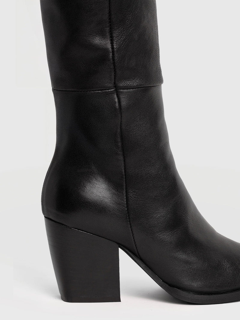 Dallas Knee High Boot - Black - Women's Shoes | Saint + Sofia® EU