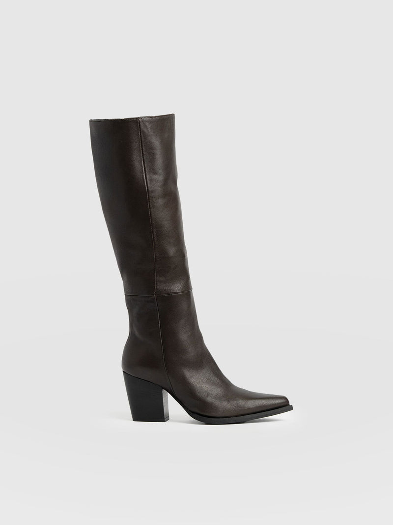 Dallas Knee High Boot - Chocolate - Women's Shoes | Saint + Sofia® EU