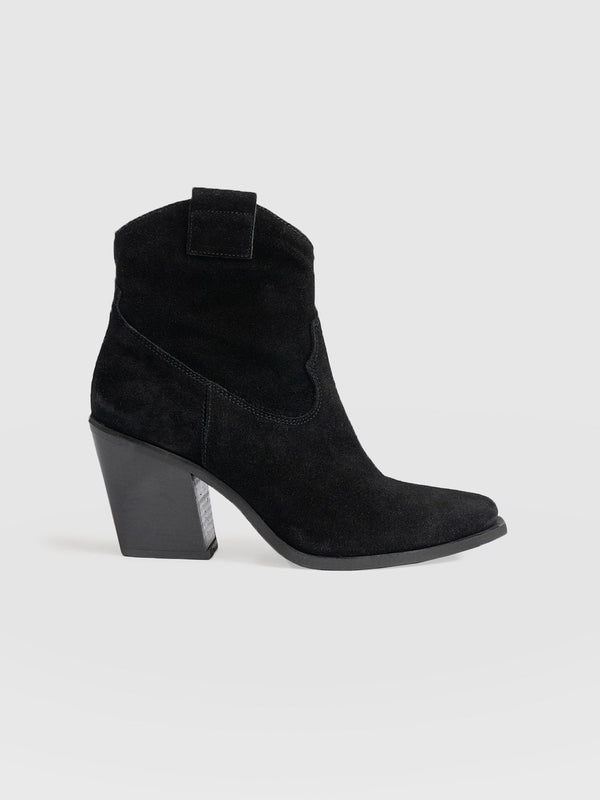 Dallas Mid Boot Black - Women's Leather Boots | Saint + Sofia® EU