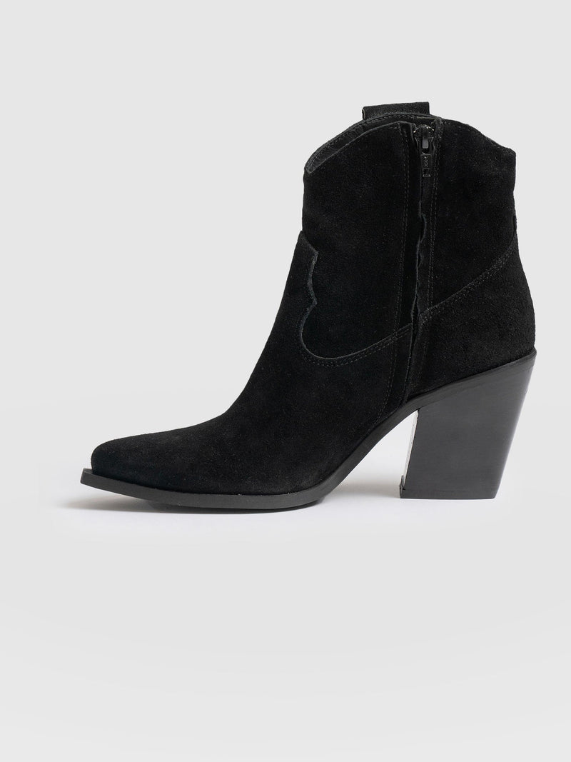 Dallas Mid Boot Black - Women's Leather Boots | Saint + Sofia® EU