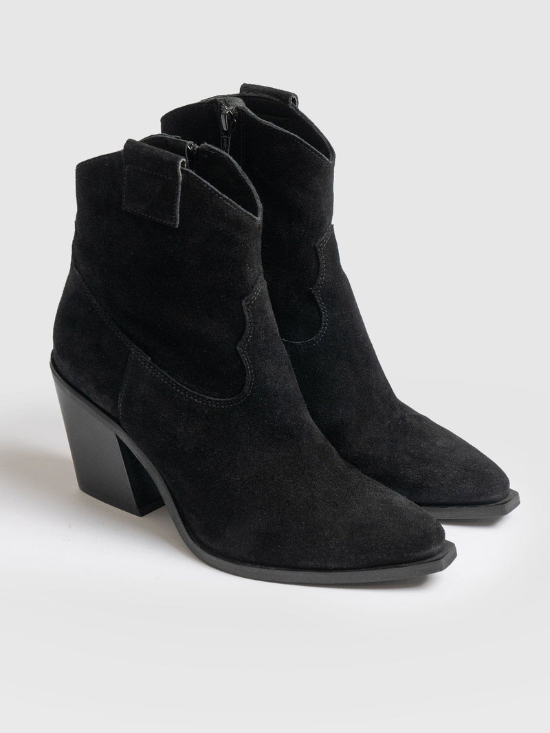 Dallas Mid Boot Black - Women's Leather Boots | Saint + Sofia® EU