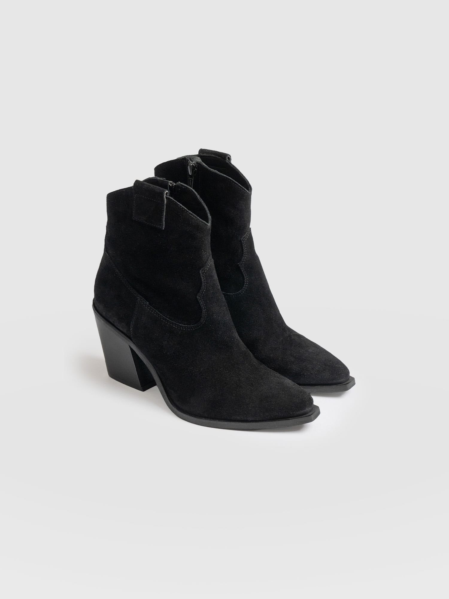 Dallas Mid Boot Black - Women's Leather Boots | Saint + Sofia® EU