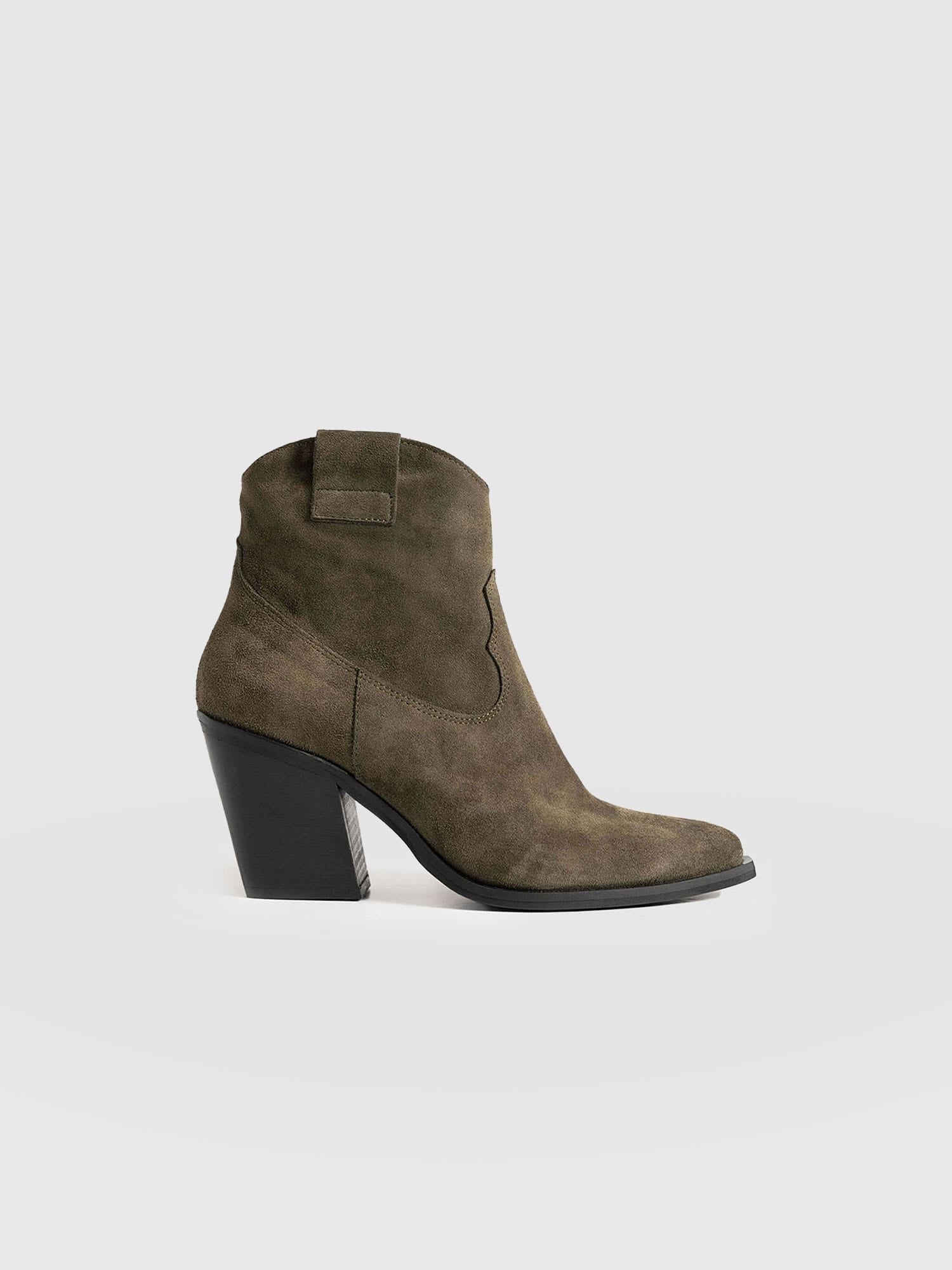 Dallas Mid Boot Khaki - Women's Leather Boots | Saint + Sofia® EU