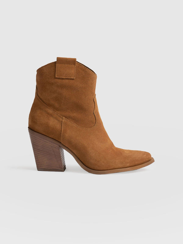 Dallas Mid Boot Tan - Women's Leather Boots | Saint + Sofia® EU