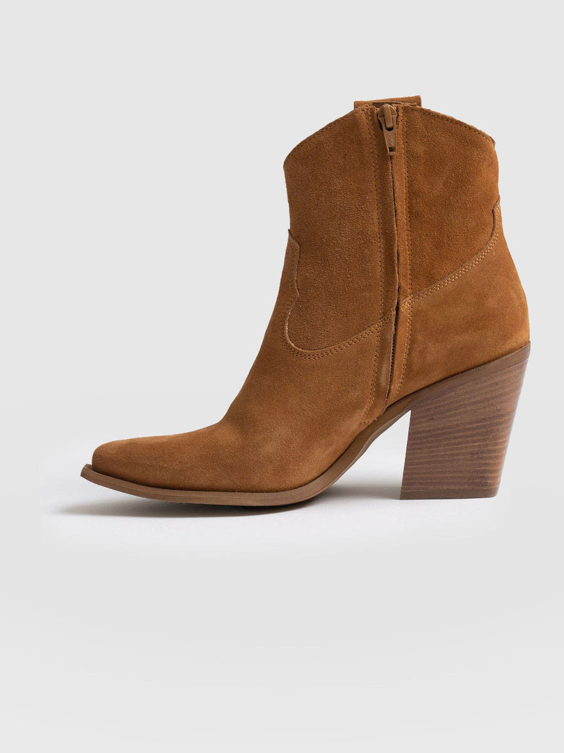 Dallas Mid Boot Tan - Women's Leather Boots | Saint + Sofia® EU