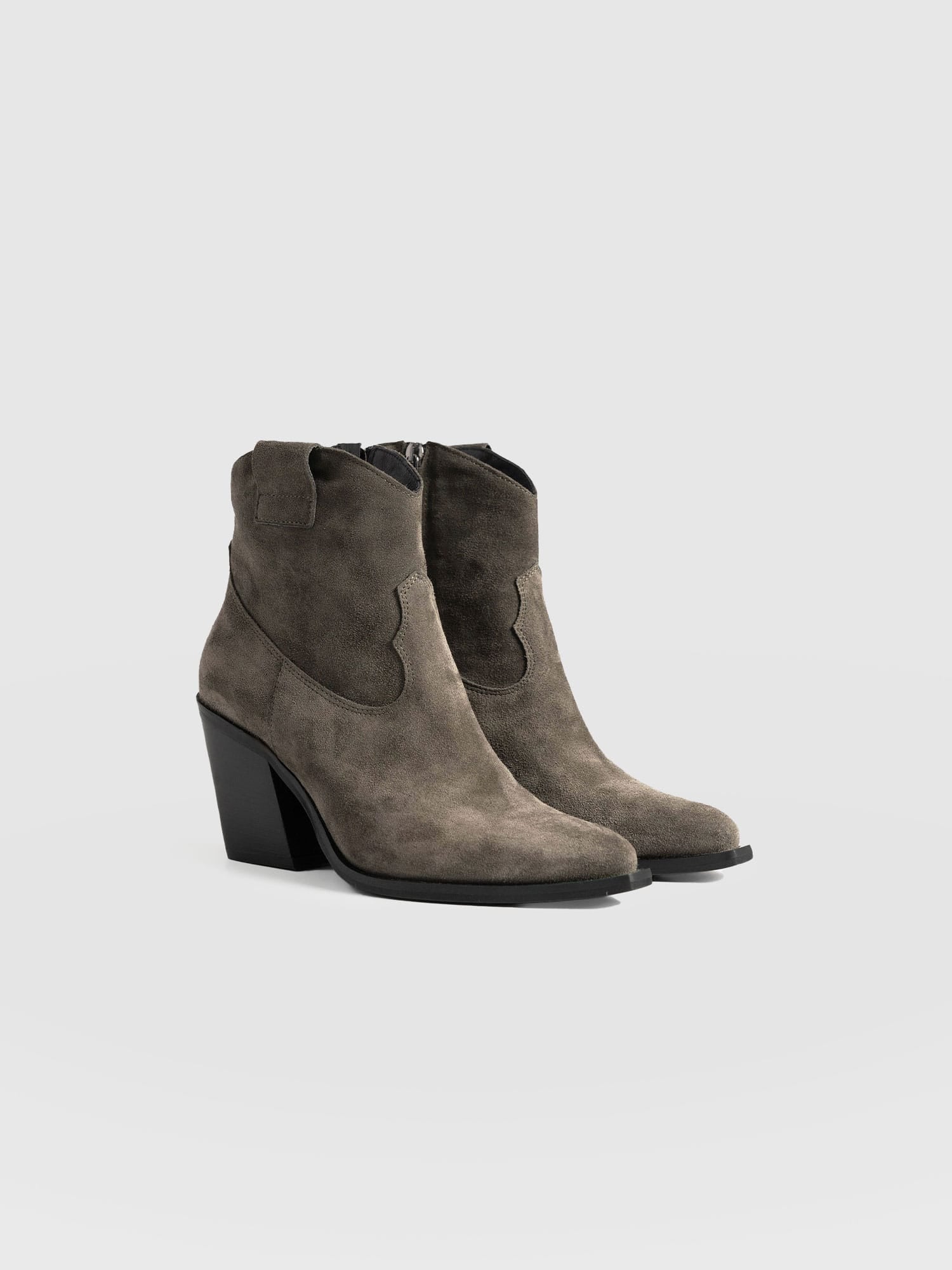 Dallas Mid Boot Taupe - Women's Leather Boots | Saint + Sofia® EU