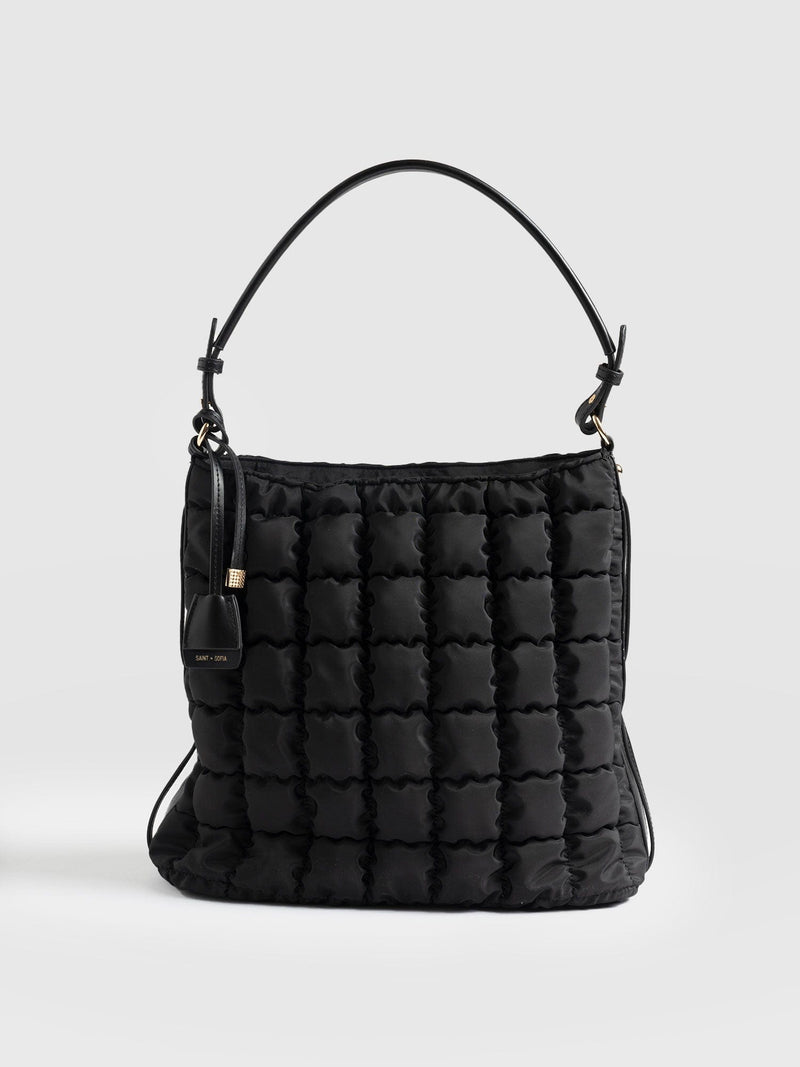 Darcey Puff Tote Bag Black - Women's Tote Bags | Saint + Sofia® EU