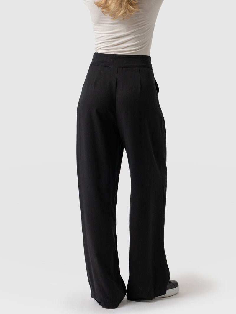 Demi Wide Leg Pant Black - Women's Wide Leg Trousers | Saint + Sofia® EU