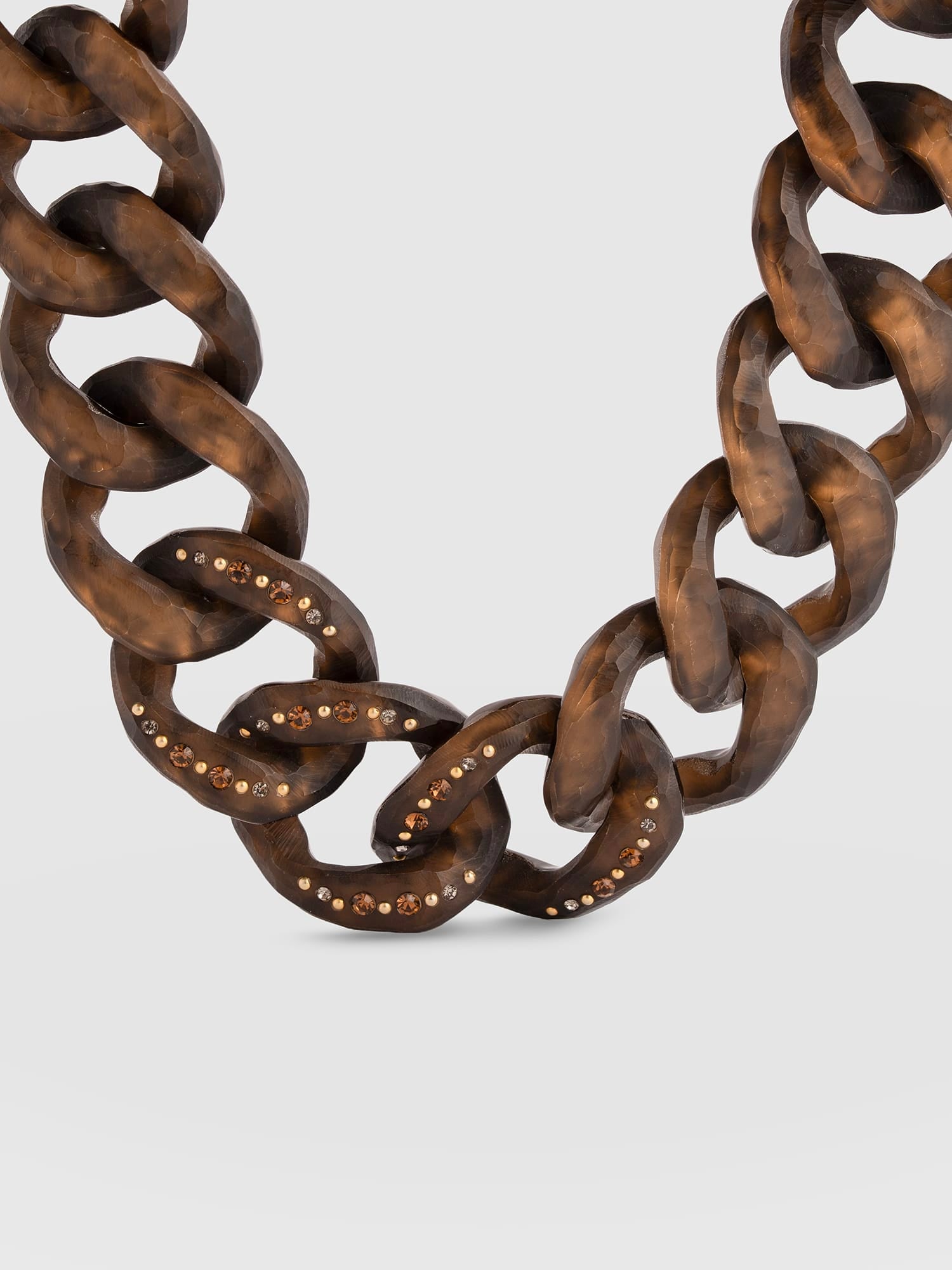 Diamante Chain Necklace - Brown - Women's Jewellers | Saint and Sofia® EU