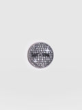 Disco Ball Sticker Badge - Grey