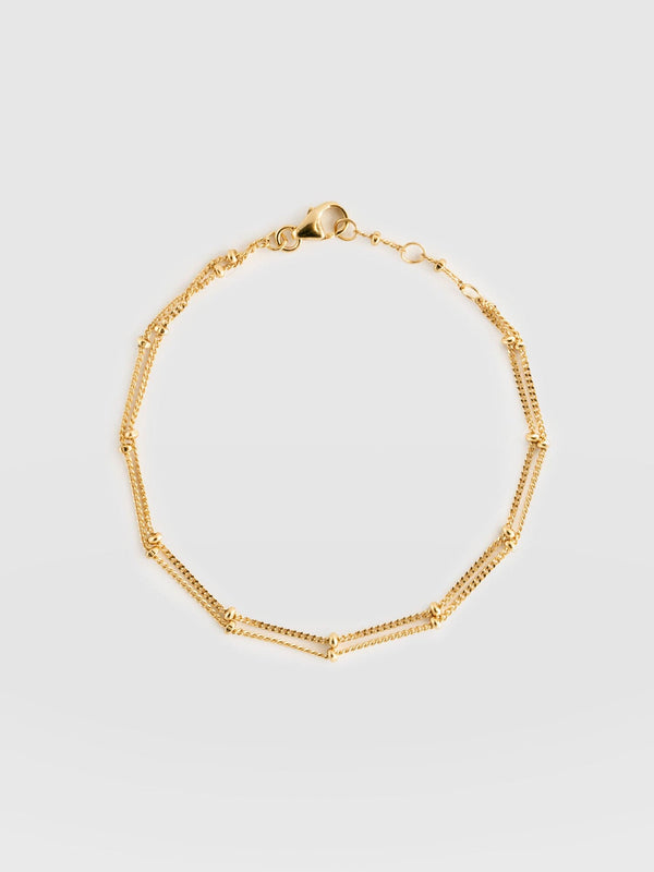 Double Ball Chain Bracelet Gold - Women's Jewellery | Saint + Sofia® EU