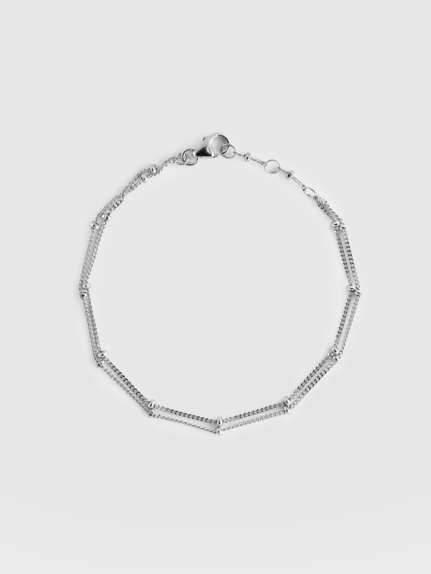 Double Ball Chain Bracelet Silver - Women's Jewellery | Saint + Sofia® EU