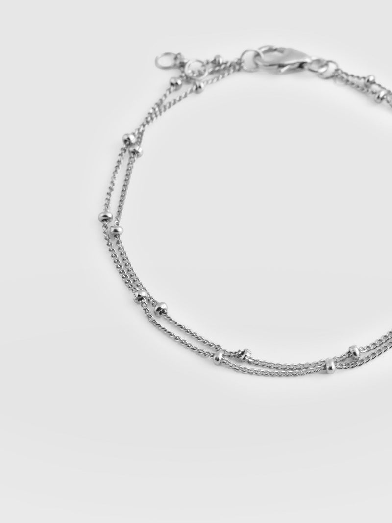 Double Ball Chain Bracelet Silver - Women's Jewellery | Saint + Sofia® EU