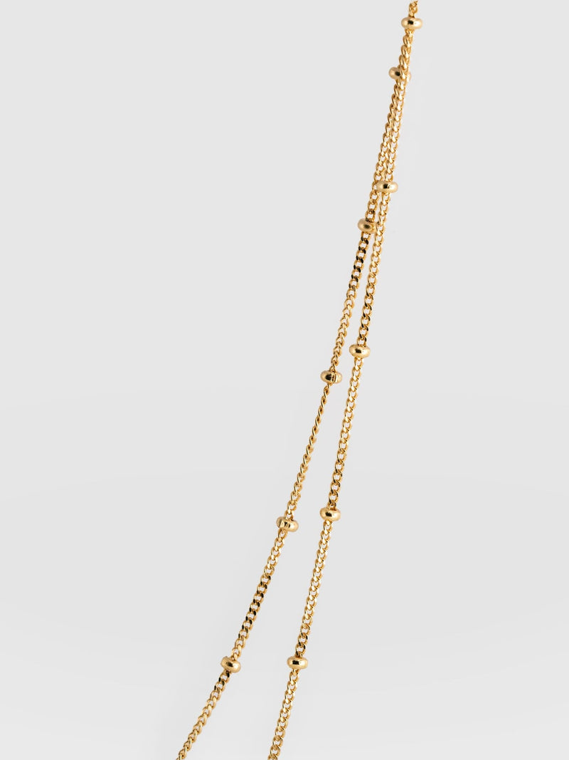 Double Ball Chain Necklace Gold - Women's Jewellery | Saint + Sofia® EU