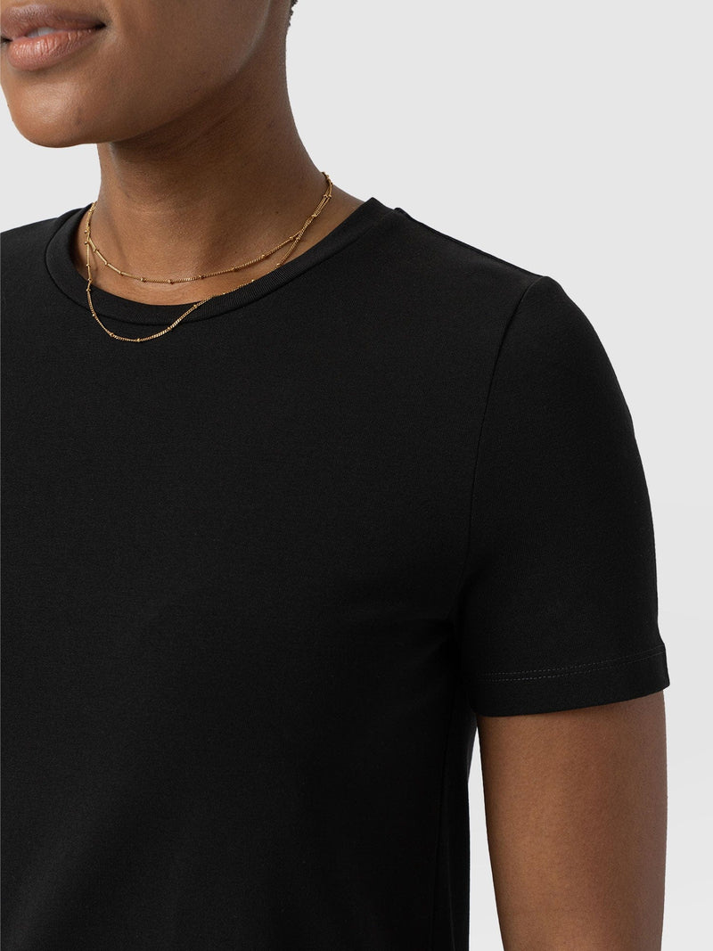Easy T-Shirt Midi Dress - Black - Women's Dresss | Saint + Sofia® EU