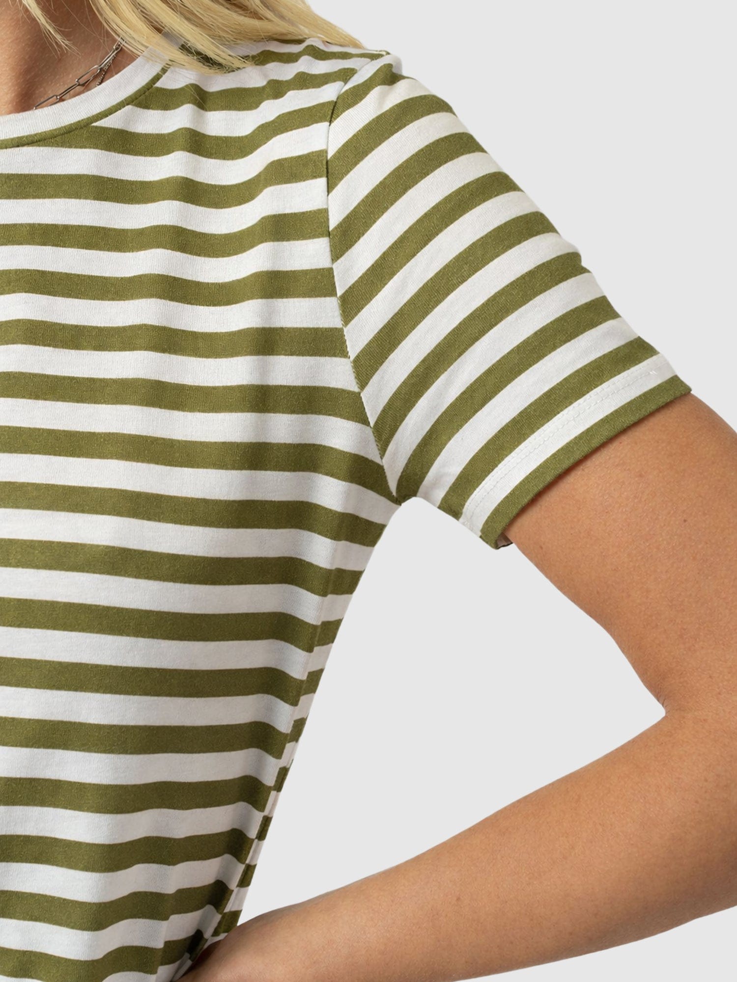 Easy T - Shirt Midi Dress - Green Stripe - Women's Dresses | Saint + Sofia® EU