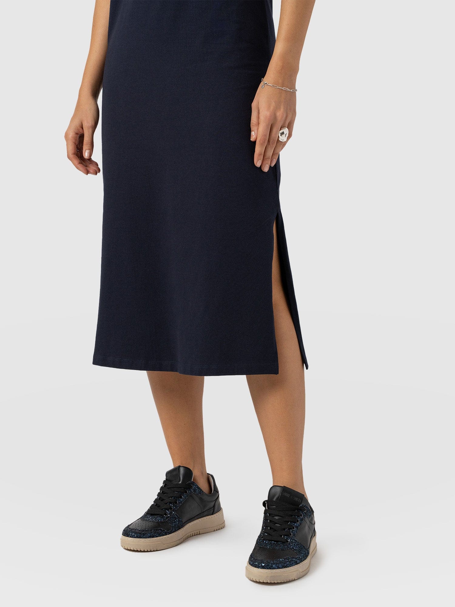 Easy T-Shirt Midi Dress - Navy - Women's Dresss | Saint + Sofia® EU