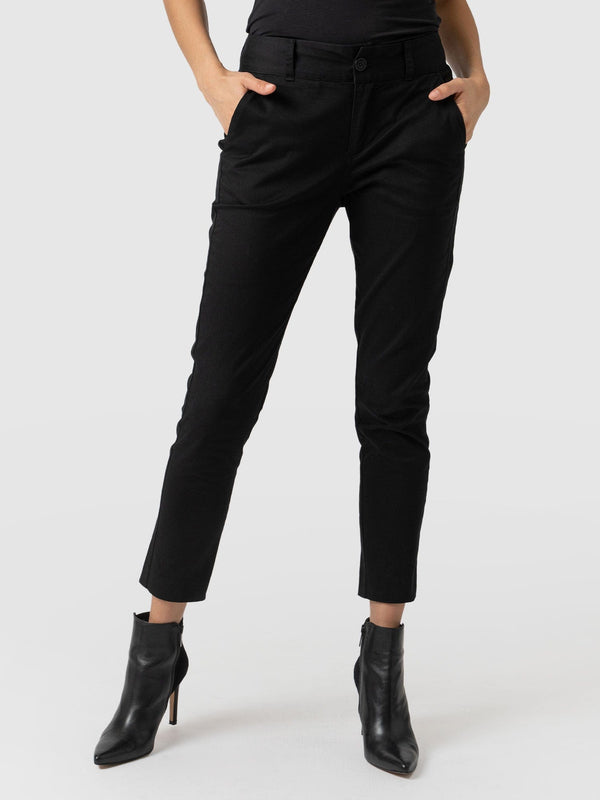 Eden Chino Black - Women's Trousers | Saint + Sofia® EU