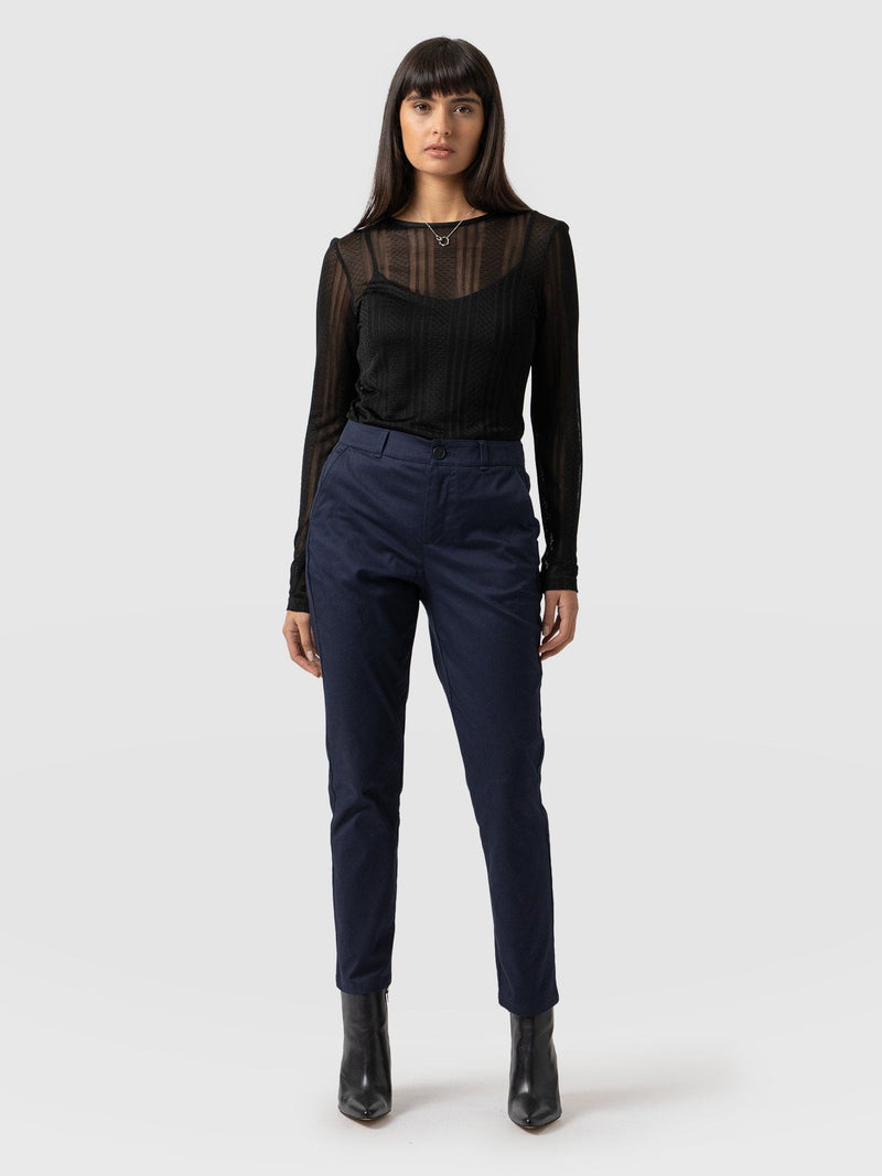 Eden Chino Navy - Women's Trousers | Saint + Sofia® EU