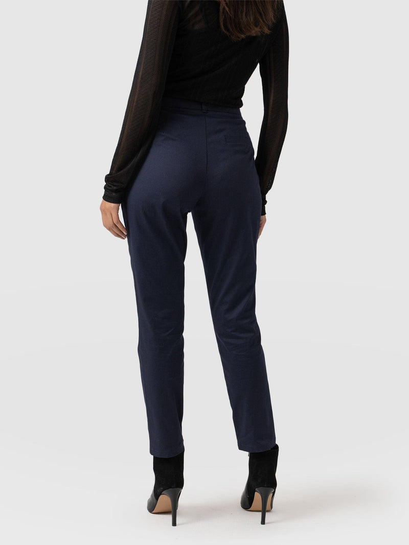 Eden Chino Navy - Women's Trousers | Saint + Sofia® EU