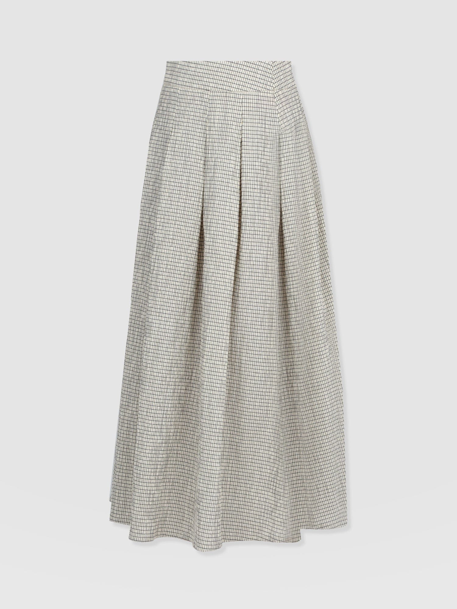 Eliza Pleated Skirt - Gingham - Women's Skirts | Saint + Sofia® EU