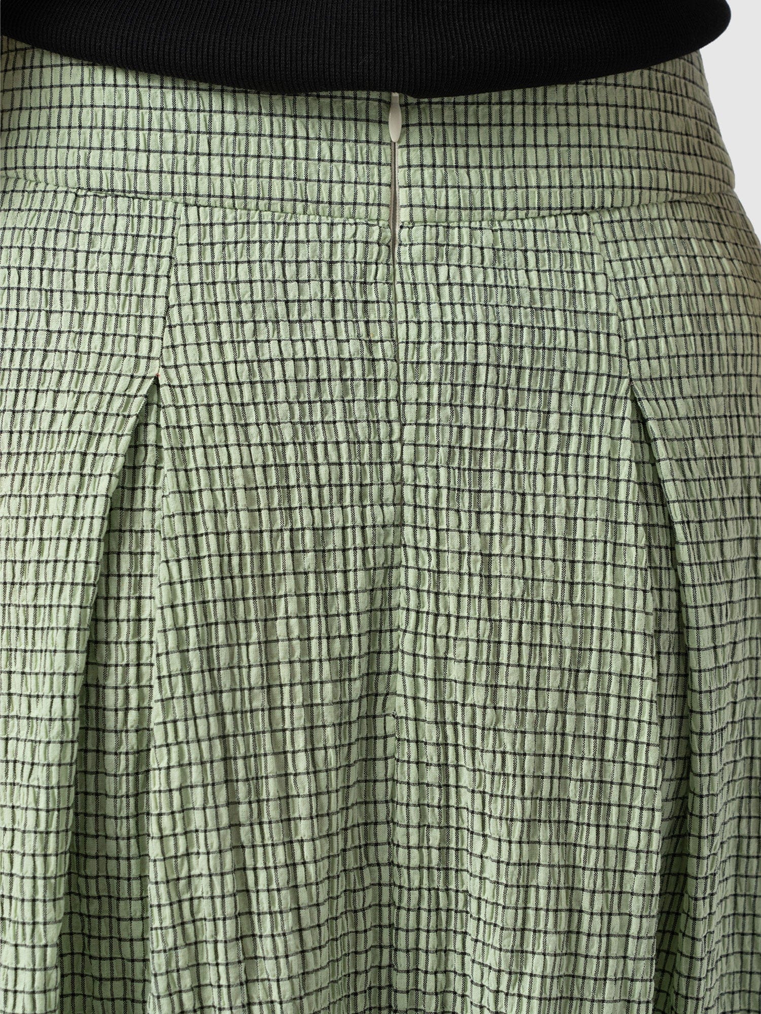 Eliza Pleated Skirt - Mint Gingham - Women's Skirts | Saint + Sofia® EU