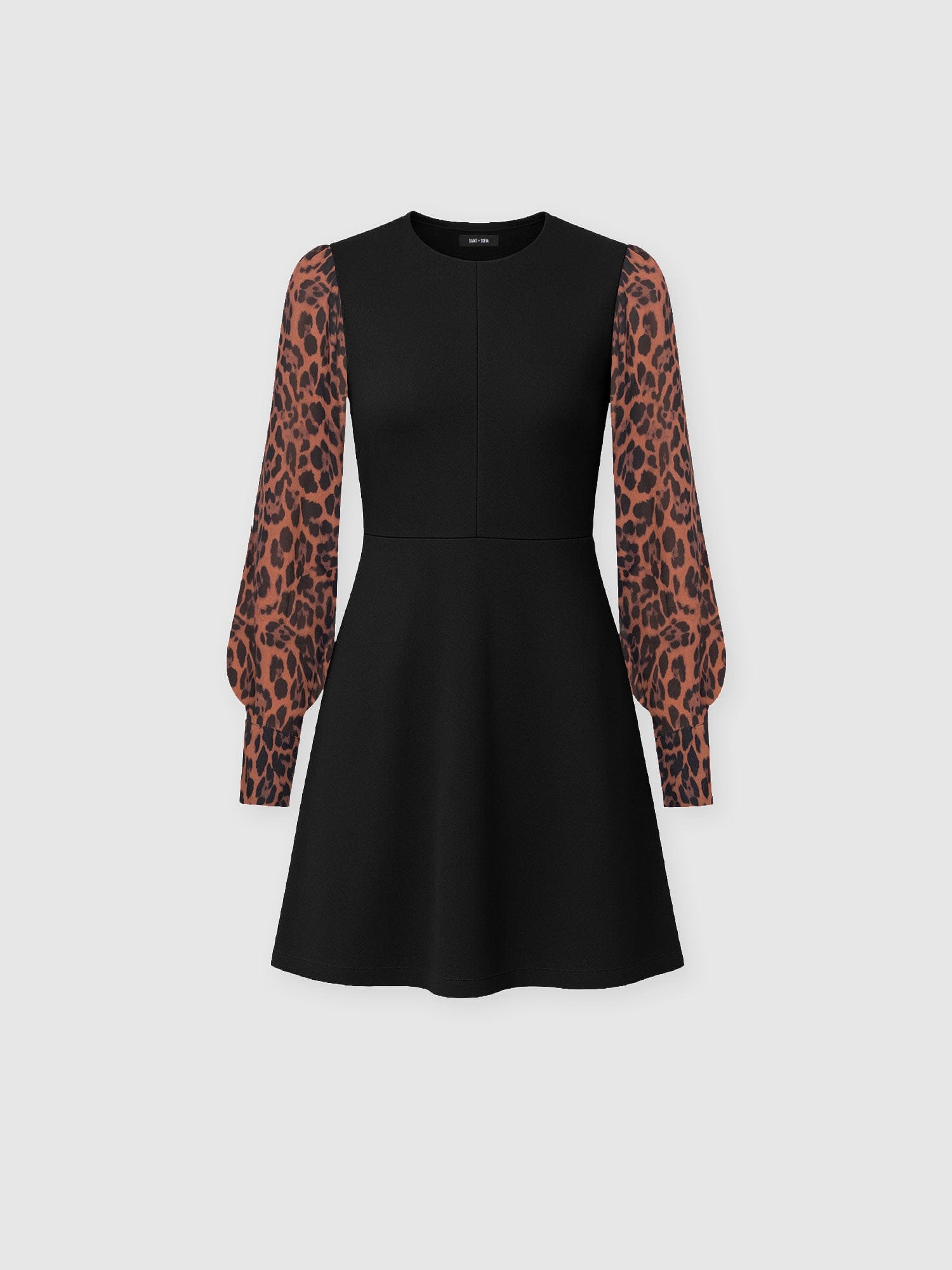 Ella Fit & Flare Dress - Brown Leopard - Women's Dresses | Saint + Sofia® EU
