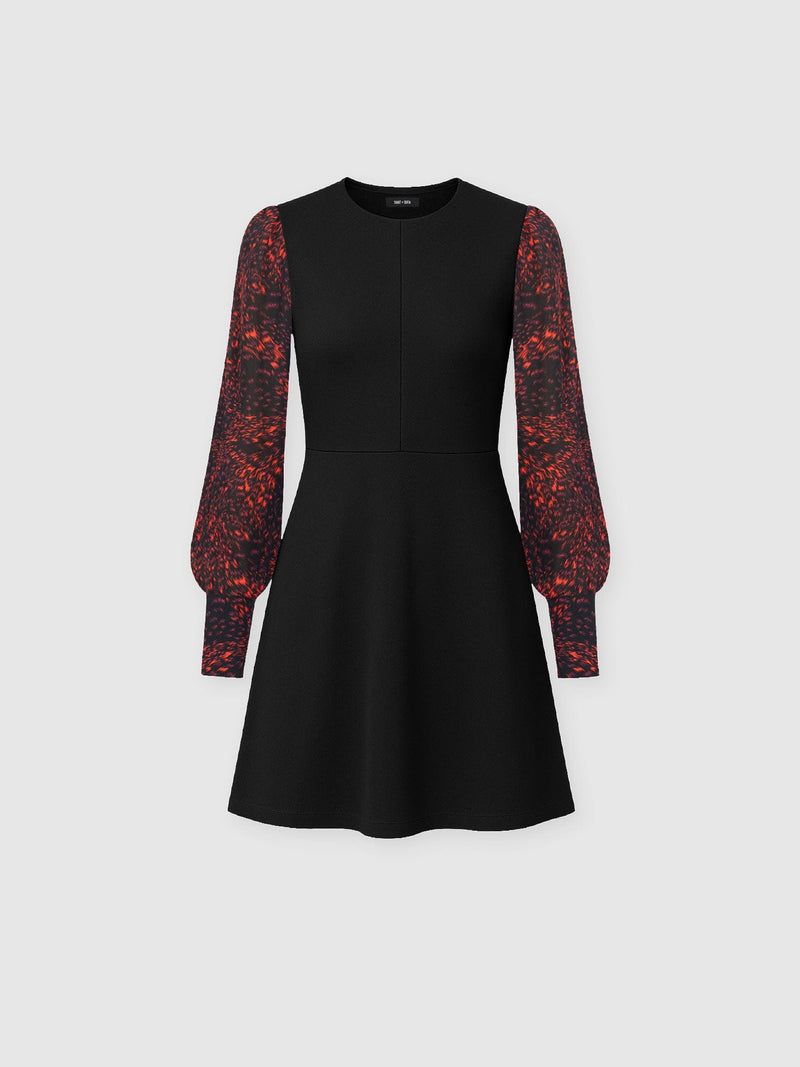 Ella Fit & Flare Dress - Red Fade Spot - Women's Dresses | Saint + Sofia® EU