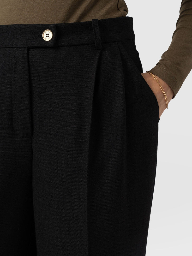 Emery Wide Leg Pant Black - Women's Trousers | Saint + Sofia® EU