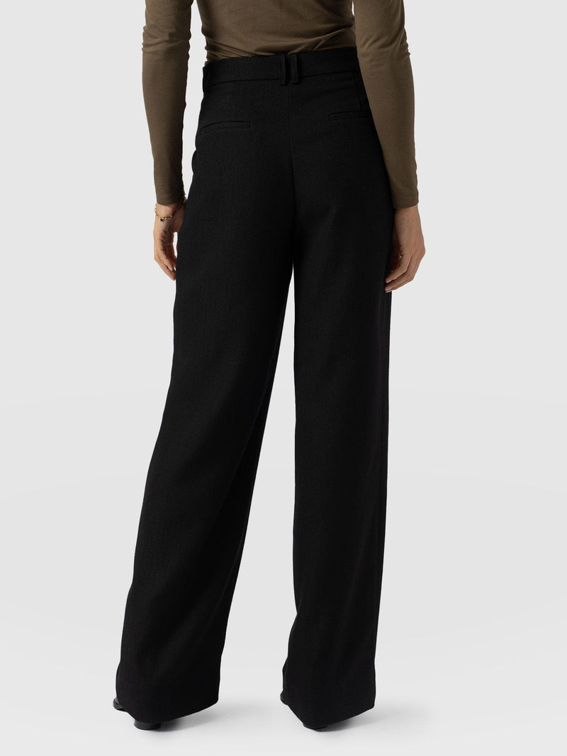 Emery Wide Leg Pant Black - Women's Trousers | Saint + Sofia® EU