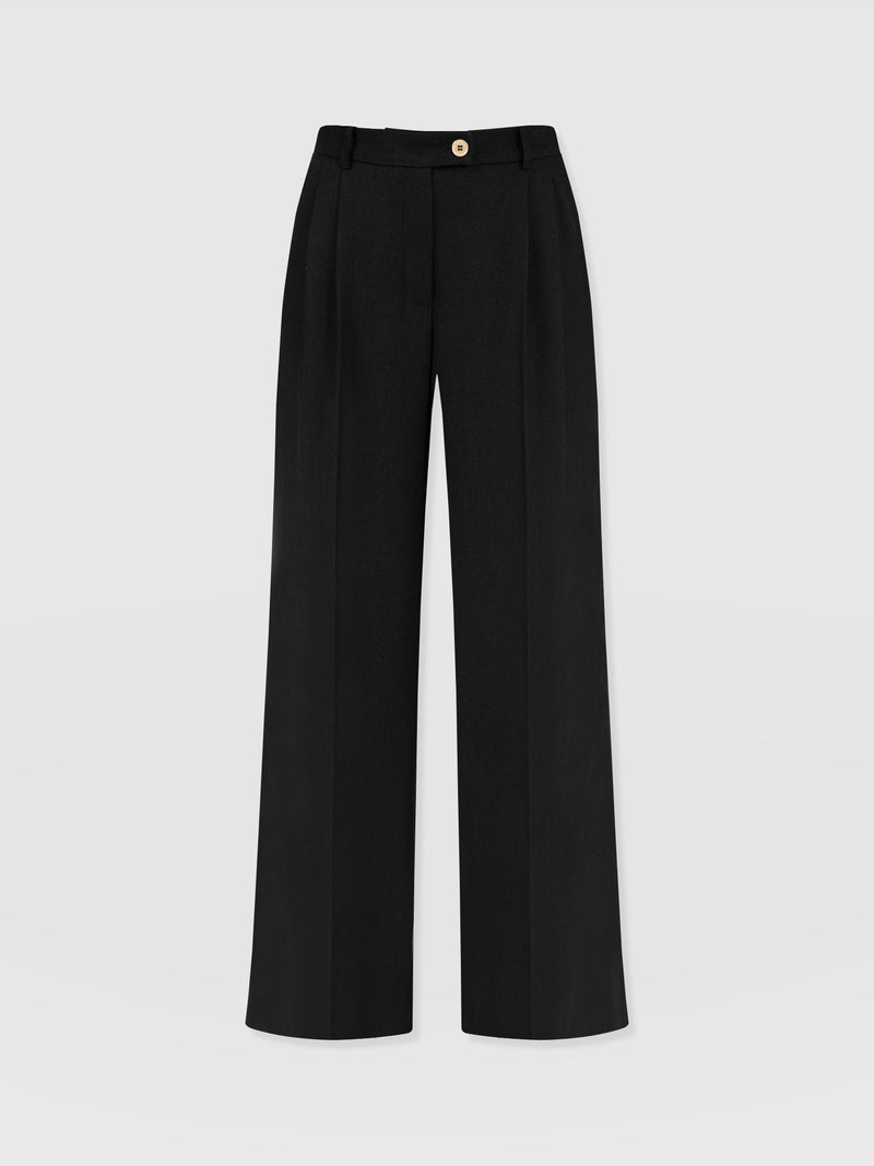 Emery Wide Leg Pant Black - Women's Trousers | Saint + Sofia® EU