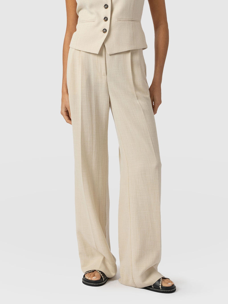 Emery Wide Leg Pant - Cream