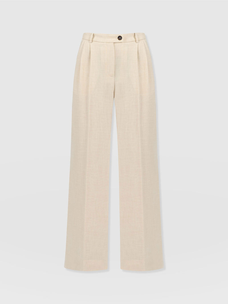 Emery Wide Leg Pant Cream - Women's Trousers | Saint + Sofia® EU