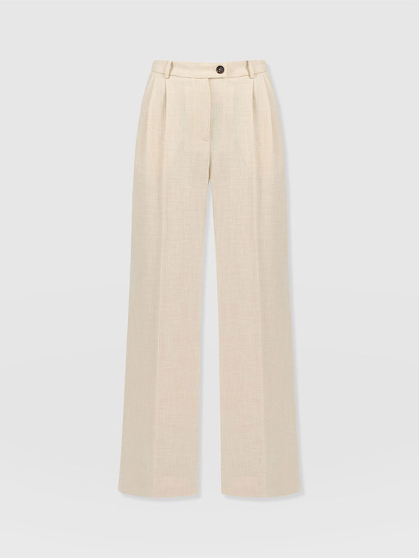 Emery Wide Leg Pant Cream - Women's Trousers | Saint + Sofia® EU