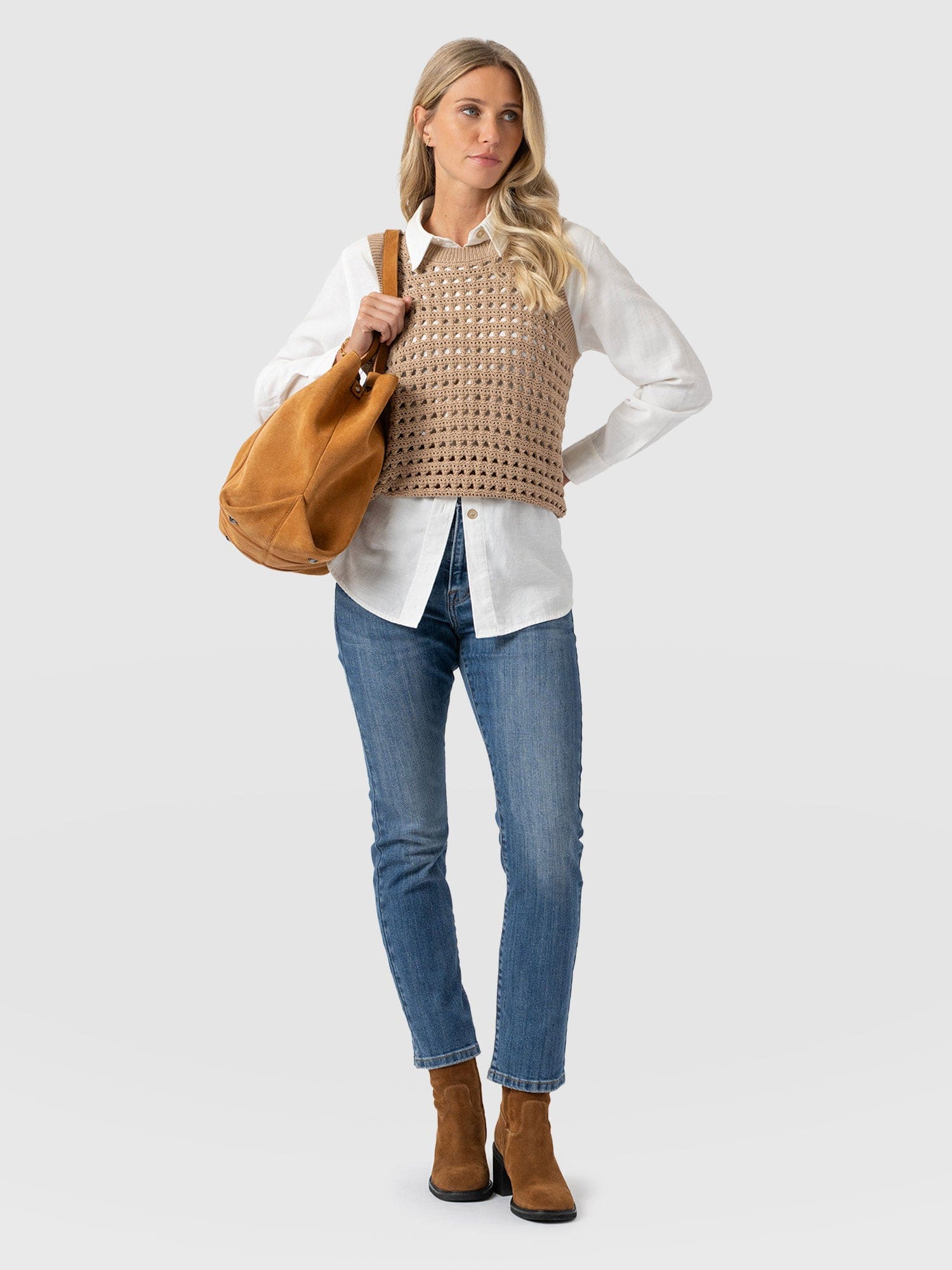 Emma Straight Leg Jeans Mid Blue - Women's Jeans | Saint + Sofia® EU