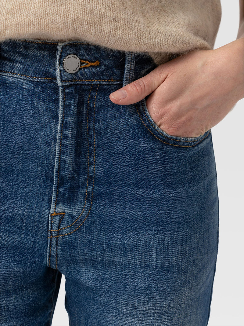 Emma Straight Leg Jeans Mid Blue - Women's Jeans | Saint + Sofia® EU