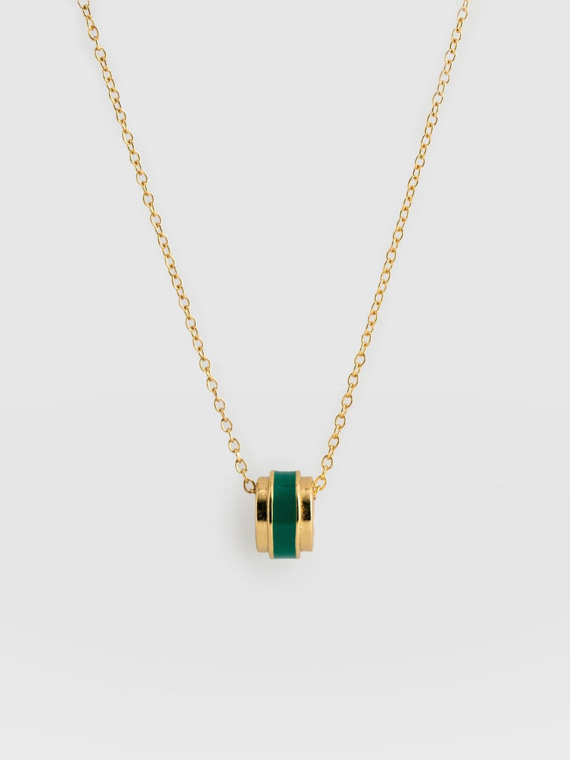 Enamel Stripe Charm Necklace Gold - Women's Jewellery | Saint + Sofia® EU