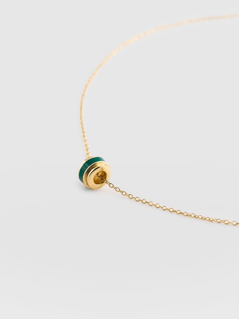 Enamel Stripe Charm Necklace Gold - Women's Jewellery | Saint + Sofia® EU