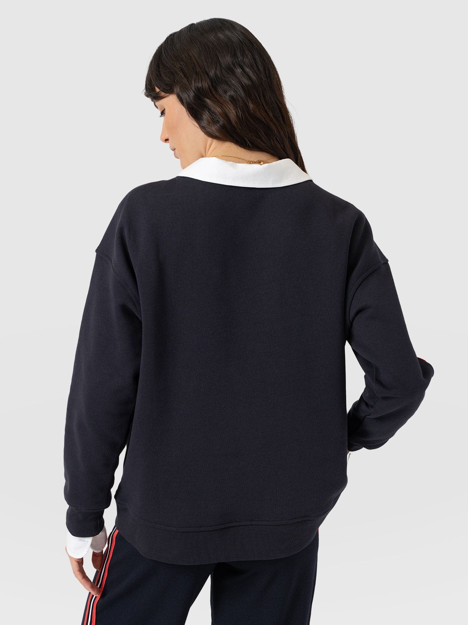 Victory Sweatshirt - Navy - Red Stripe - Women's Jumpers | Saint + Sofia® EU