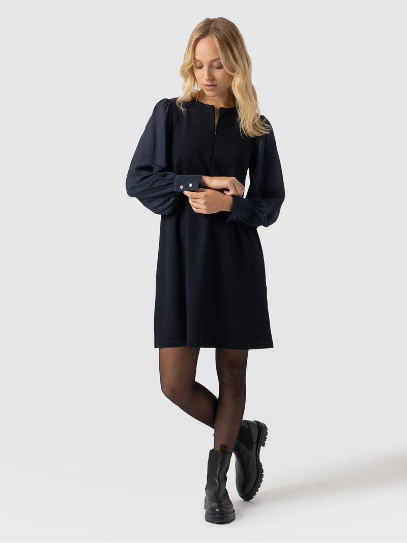 Esme Zip Up Dress Navy - Women's Dresses | Saint + Sofia® EU