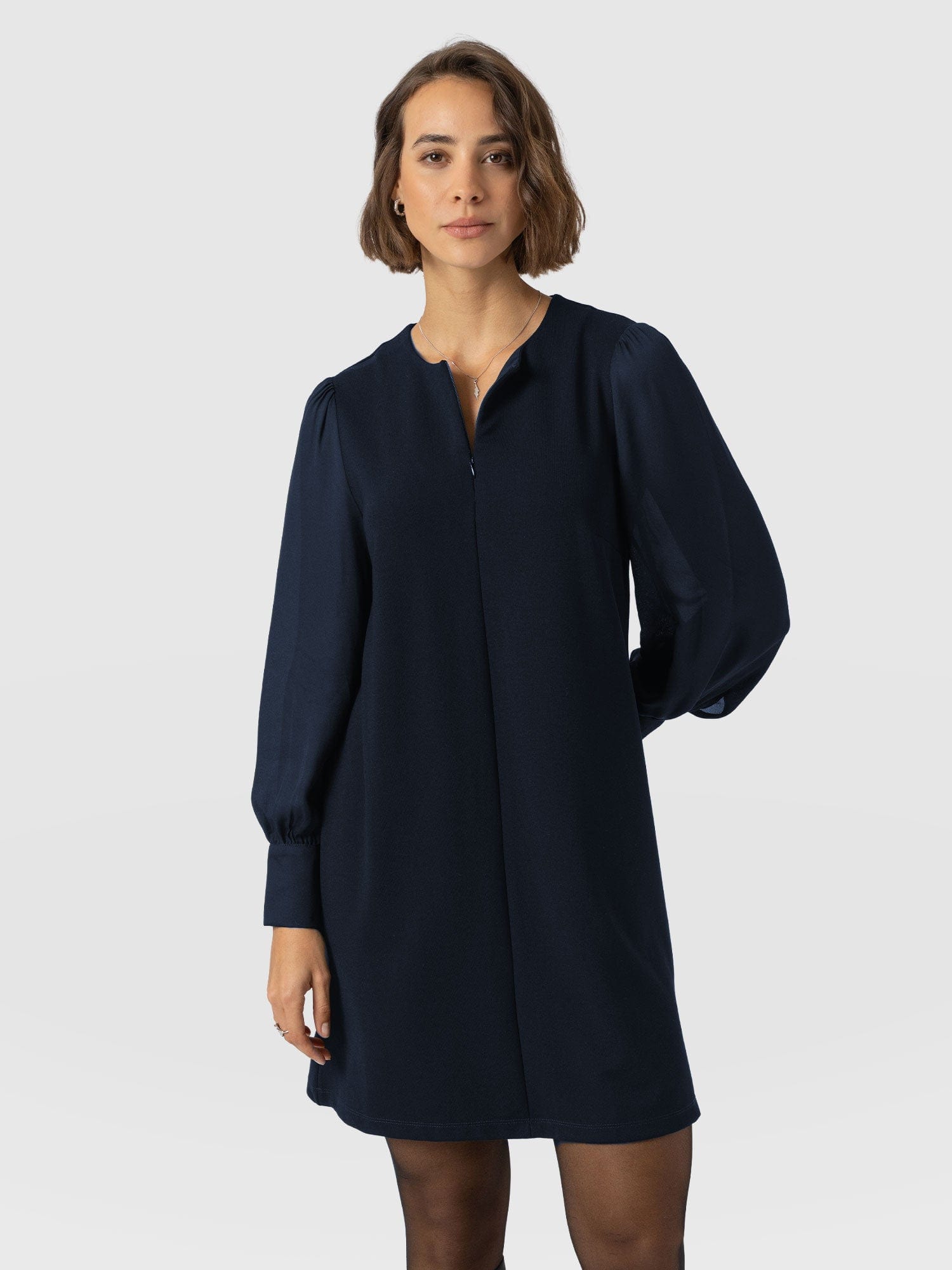 Esme Zip Up Dress Navy - Women's Dresses | Saint + Sofia® EU